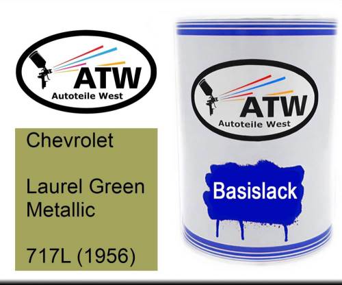 Chevrolet, Laurel Green Metallic, 717L (1956): 500ml Lackdose, von ATW Autoteile West.